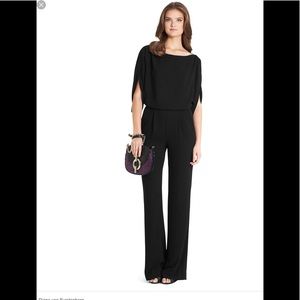 DIANE von FURSTENBERG  Black Crepe Jumpsuit